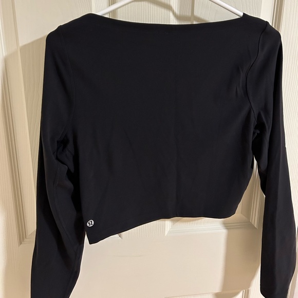 Lululemon simply bare cropped long sleeve black size 4 - Picture 4 of 4